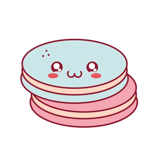 Galletas kawaii de colores — Vector de stock