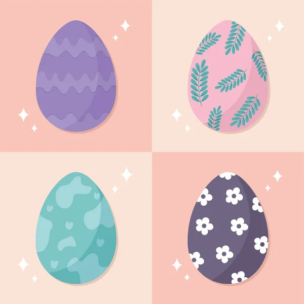 Easter eggs illustrations — Stock Vector