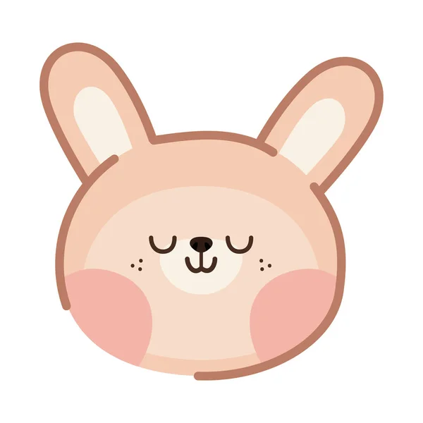 Mignon lapin visage — Image vectorielle