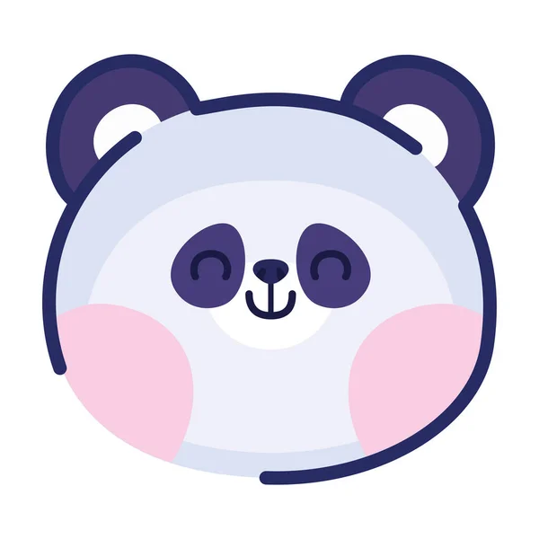 Linda cara de panda — Vector de stock