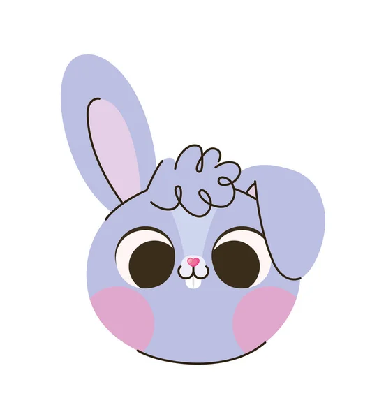 Heureux lapin violet — Image vectorielle