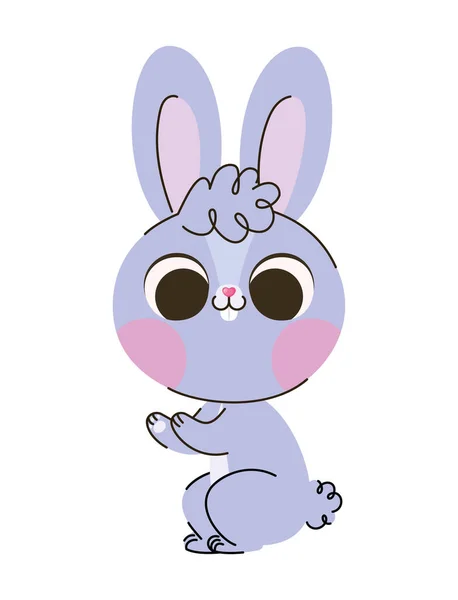 Lapin violet design — Image vectorielle