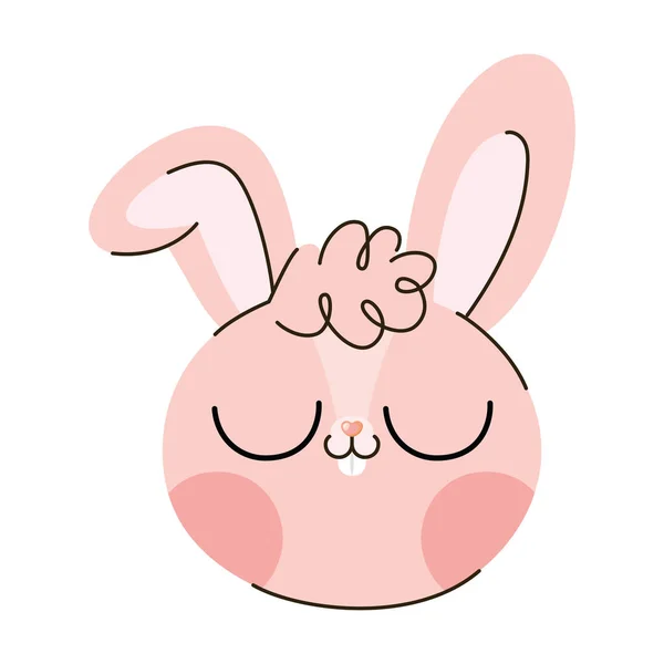 행복 한 핑크 토끼 — 스톡 벡터