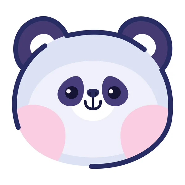 Diseño de la cara panda — Vector de stock