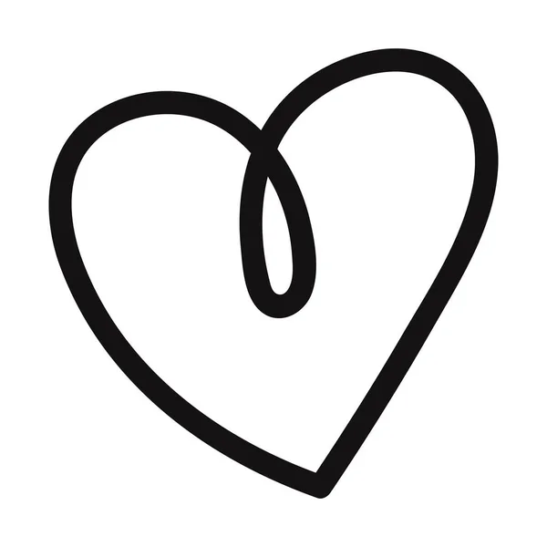 Cute line heart — Stock Vector