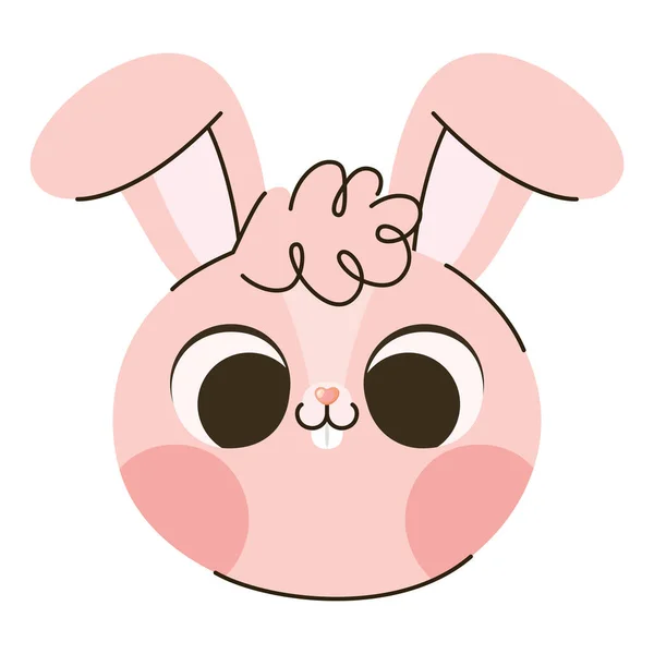 Illustration lapin rose — Image vectorielle