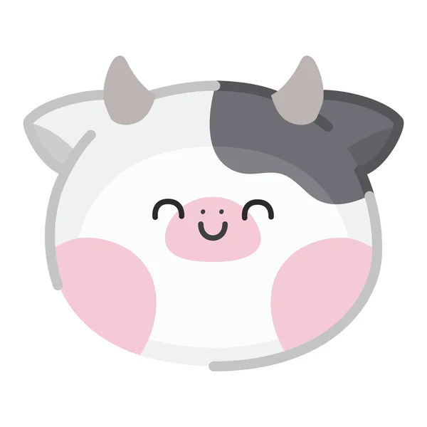 Счастливое лицо коровы — стоковый вектор