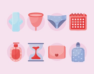 Sekiz adet kanaması olan kadın