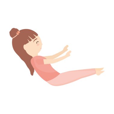 yoga çocuğu illüstrasyonu