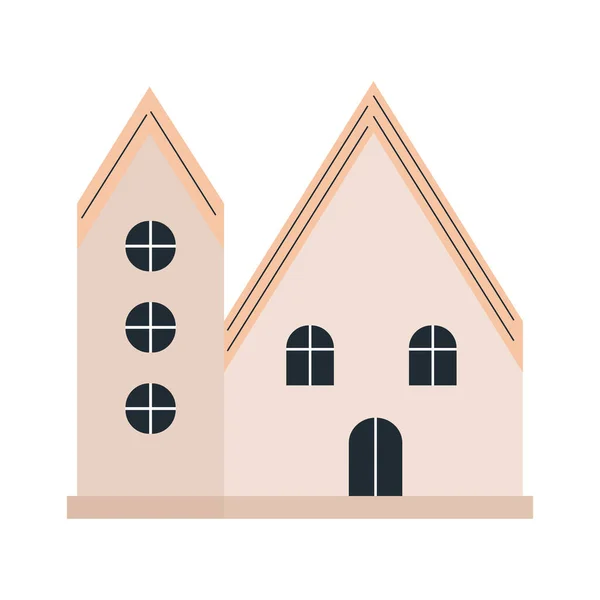 Kolorowy projekt kościoła — Wektor stockowy