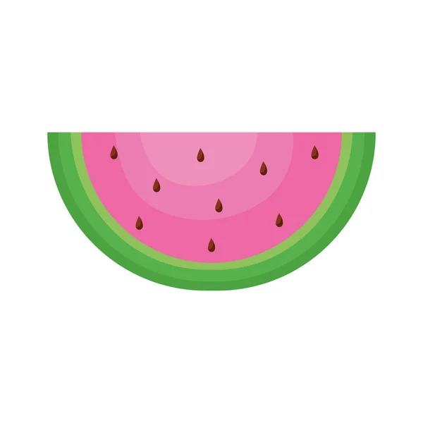 Fatia de fruta de melancia — Vetor de Stock