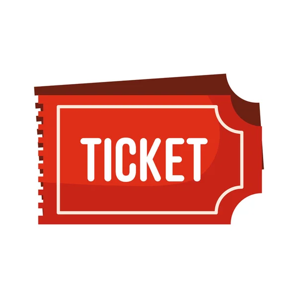 Rood ticket ontwerp — Stockvector