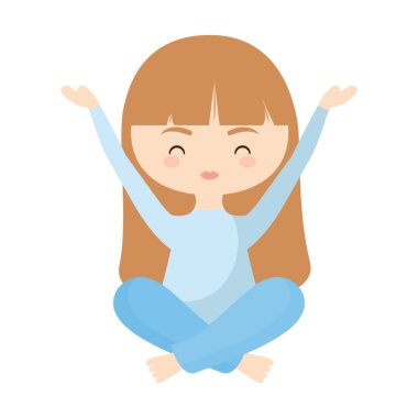 Mutlu yoga kızı.