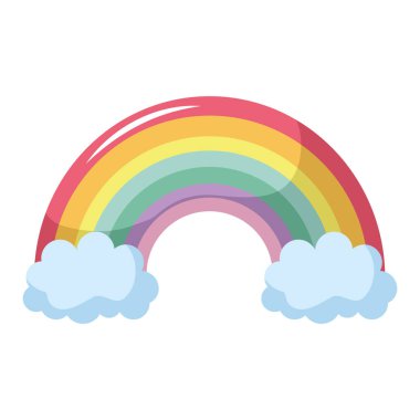 Şirin gökkuşağı çizimi
