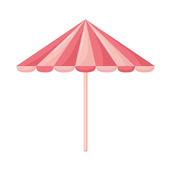 Розовый пляжный зонтик — стоковый вектор