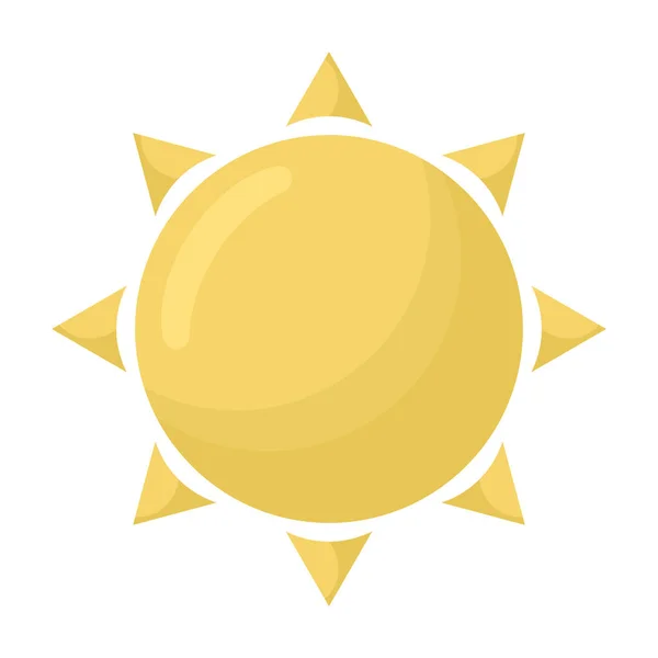 Žluté slunce ilustrace — Stockový vektor