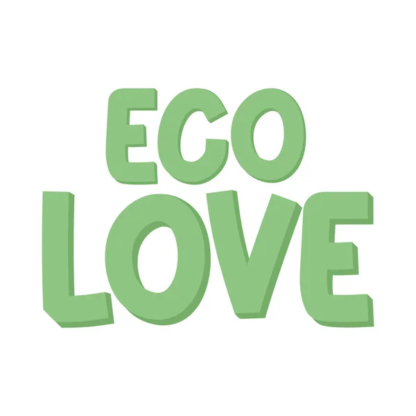 Illustration of eco love — Stock Vector