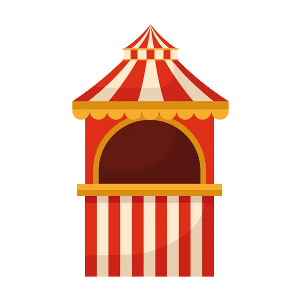 Red ticket tent — Stock Vector