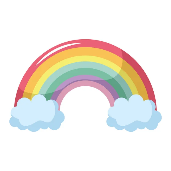 Schattig regenboog illustratie — Stockvector