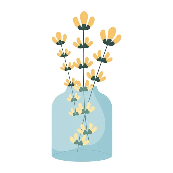Żółte kwiaty bukiet — Wektor stockowy