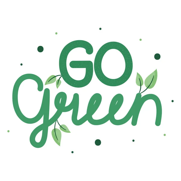 Illustration of go green — Stock Vector