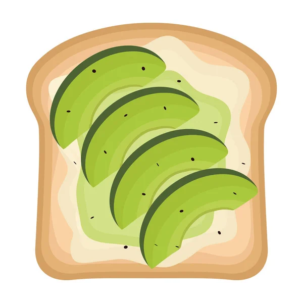 Avocado toast design — Stock Vector