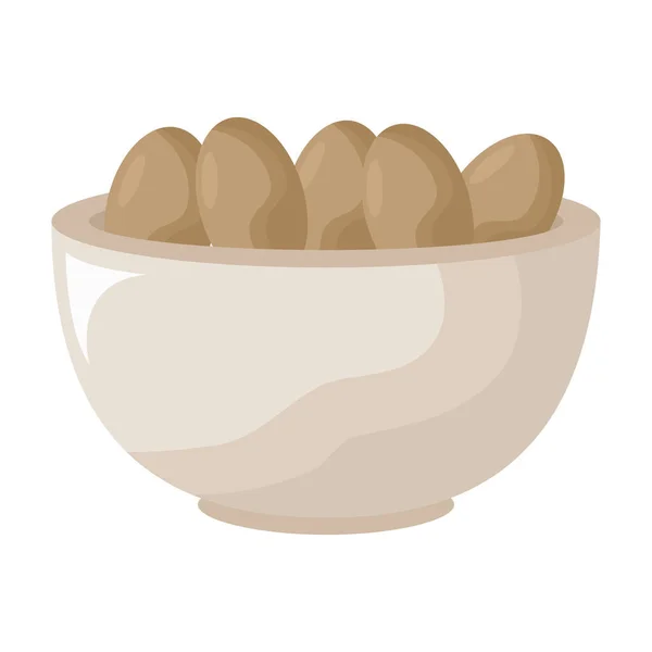 Potatoes bowl design — Stock Vector
