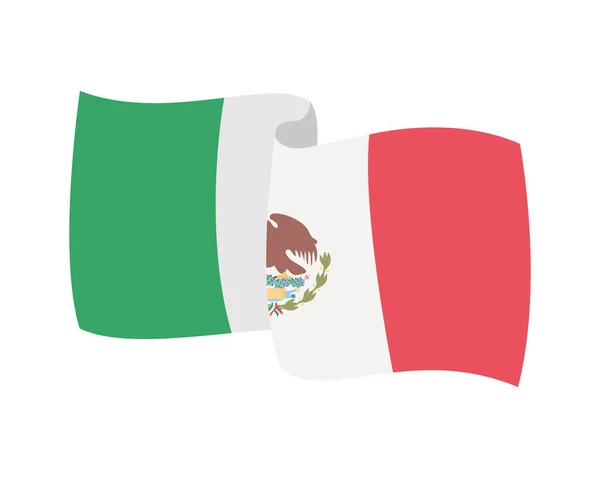 Ilustração bandeira mexicana —  Vetores de Stock