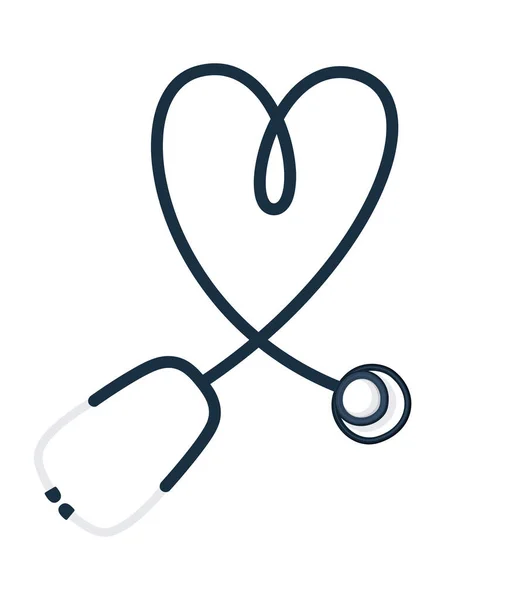 Black stethoscope design — Stockvector