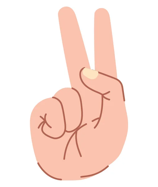 Hand doing peace — Stock Vector