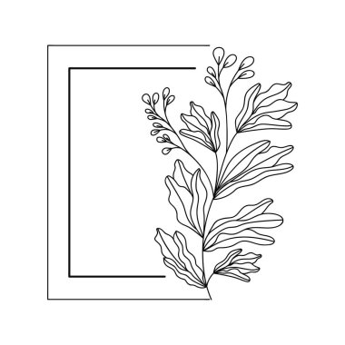 Çiçek kare çerçeve