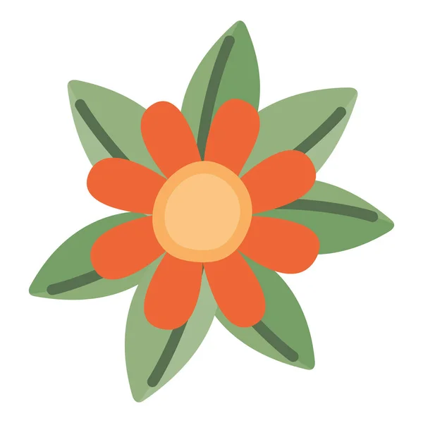 Ilustração flor laranja — Vetor de Stock