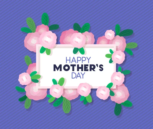 Happy mothers day frame — Stock Vector