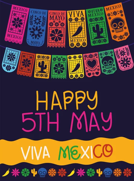 Happy fifth may — Image vectorielle