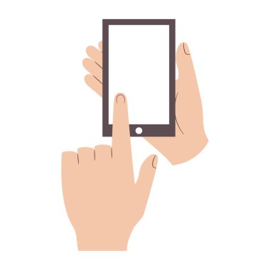 Akıllı telefon ellerinde.