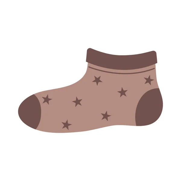 Brown sock design — Stock Vector