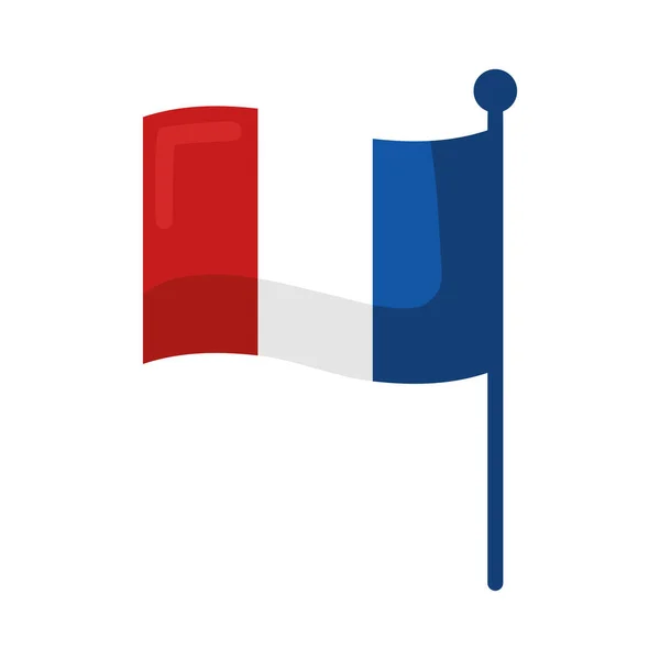 Icono de bandera francesa — Vector de stock