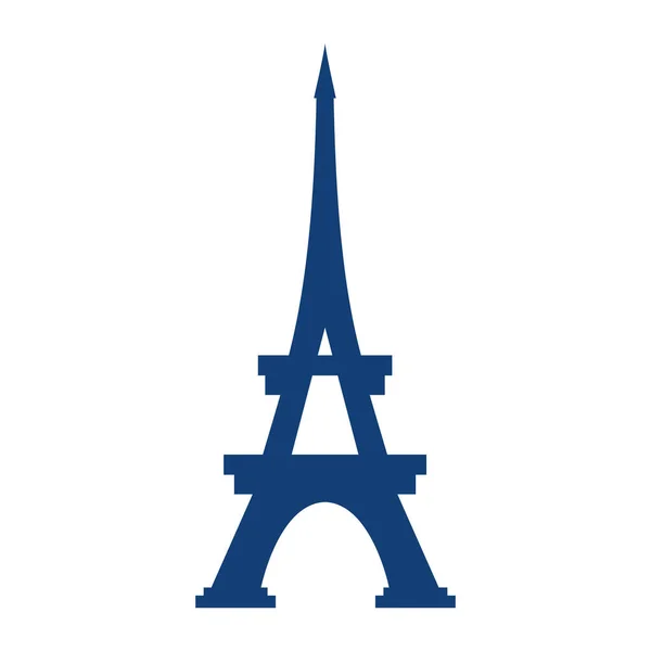 蓝色艾菲尔铁塔的设计 — 图库矢量图片