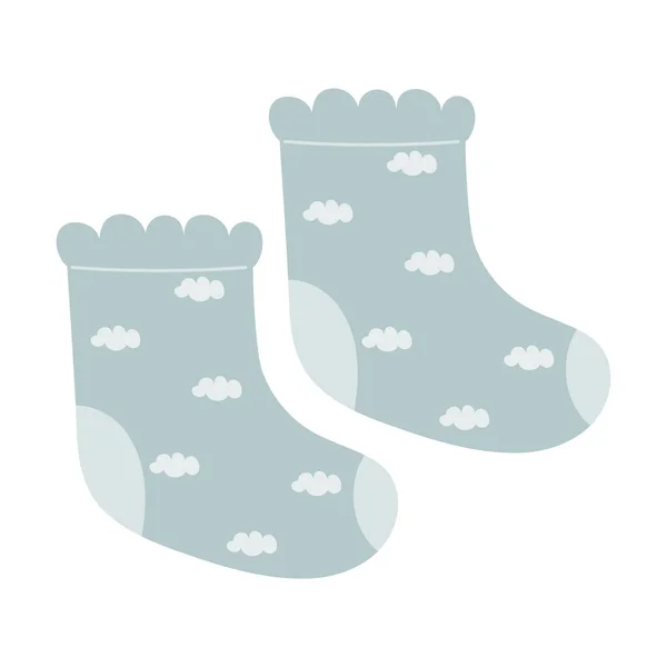 Socks with clouds — Image vectorielle
