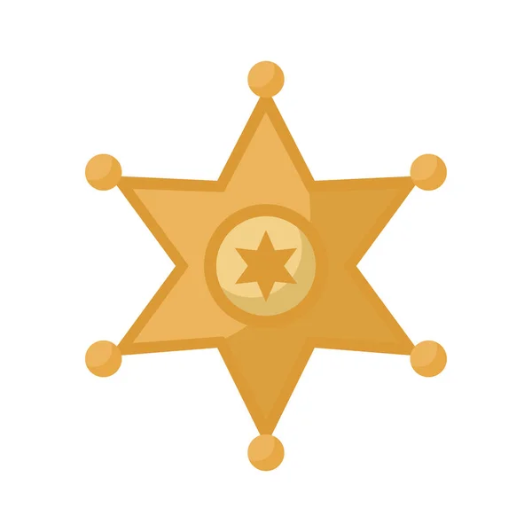 Sheriff star design — Vetor de Stock