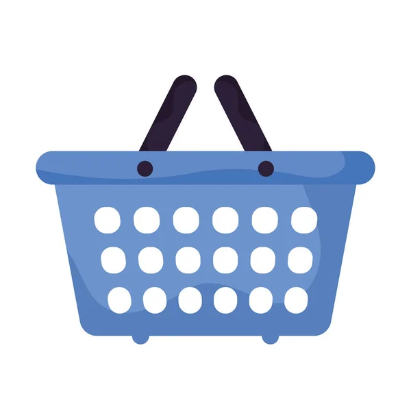 Blue basket shopping — Wektor stockowy