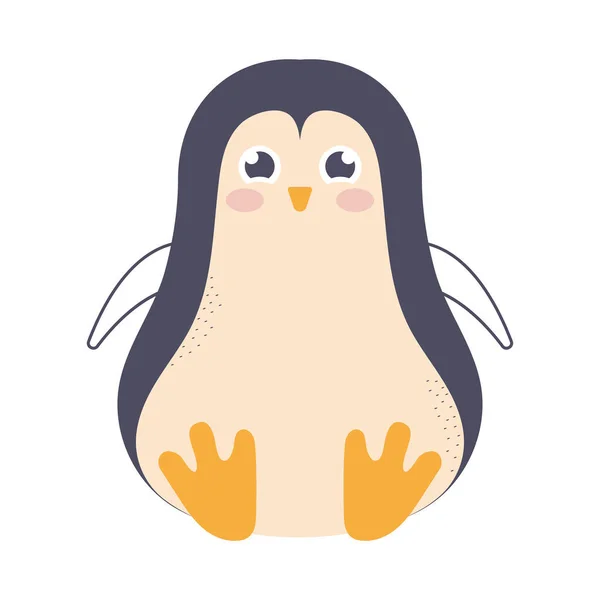 Cute penguin illustration — Stock Vector