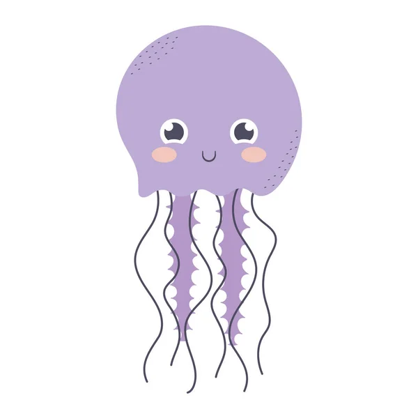 Purple jellyfish illustration — стоковый вектор