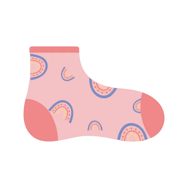 Design chaussette rose — Image vectorielle