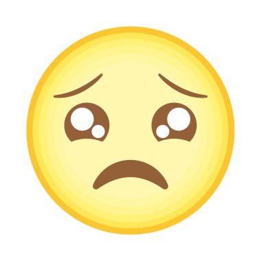 Sarı emoji korku dolu.