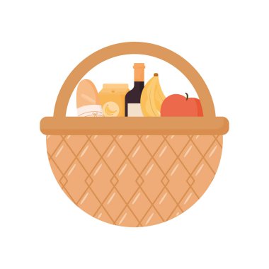 piknik sepeti illüstrasyon