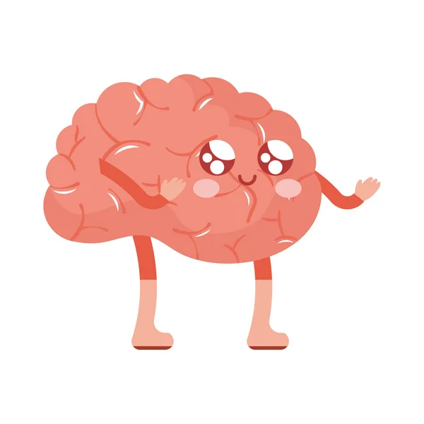 Cute brain design — 스톡 벡터