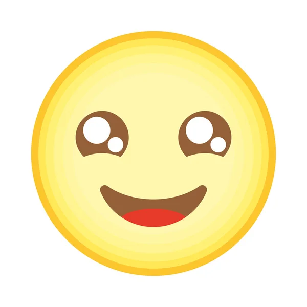 Emoji feliz amarelo —  Vetores de Stock