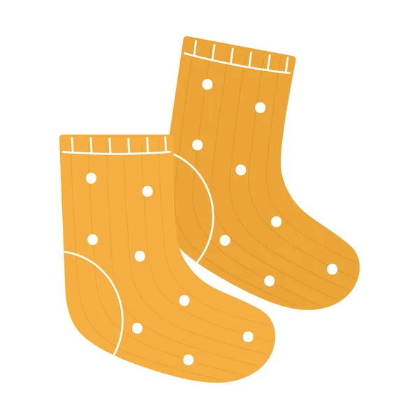 Golden socks pair — Stockový vektor