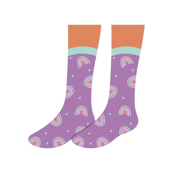 Paire de chaussettes violettes — Image vectorielle